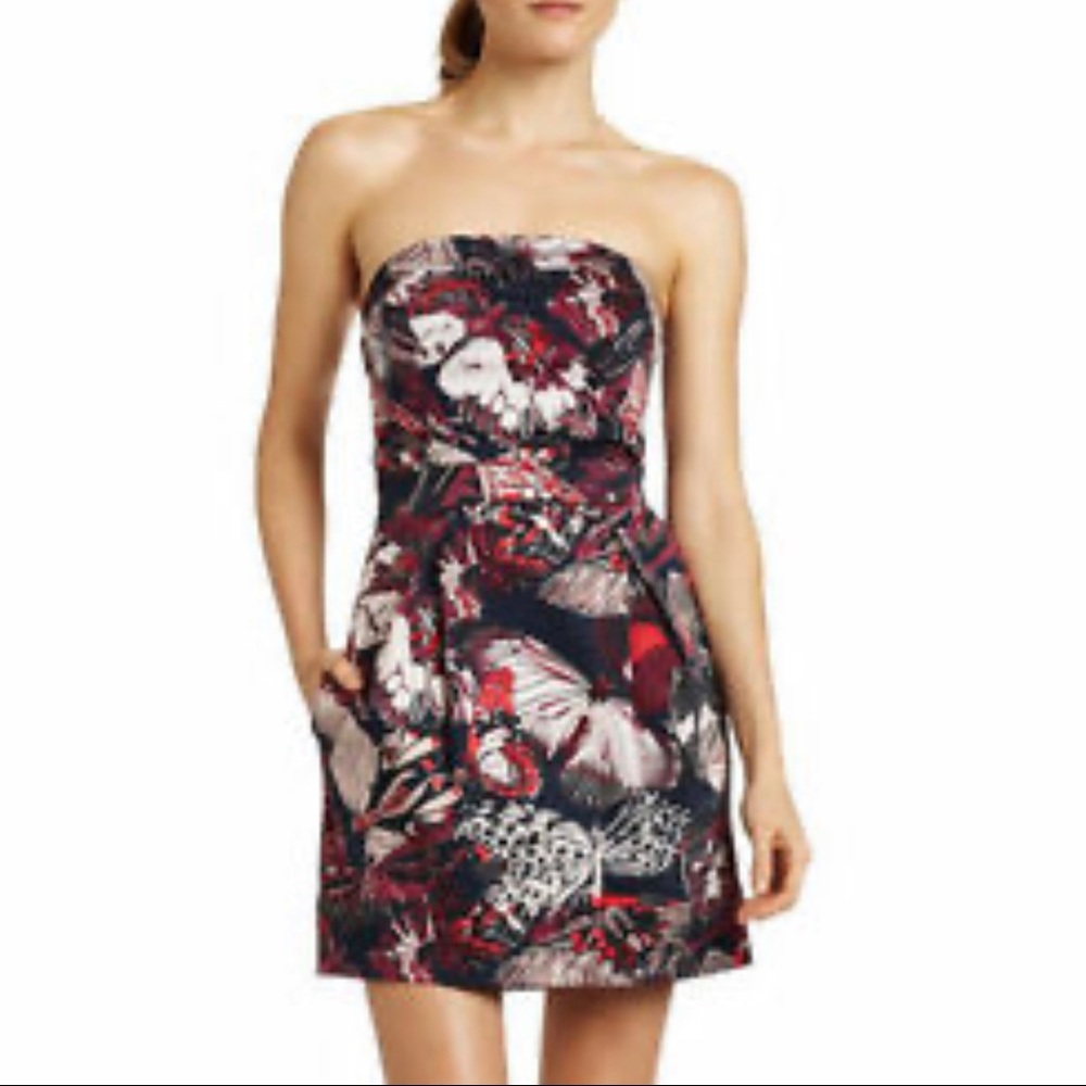 French Connection Strapless Sheath Mini Dress